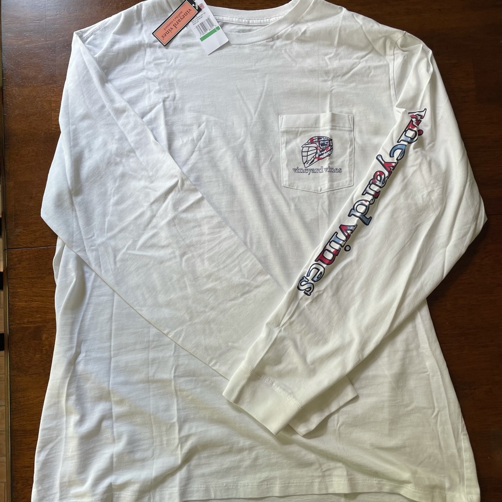 Men’s L VV lacrosse long sleeve pocket Tshirt
